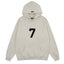 Fog Essentials Off‑White Large Black Number 7 Graphic Oversized Pullover Hoodie