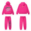 SP5DER Web Graphic Pullover Hoodie and Sweatpants Matching Set - Pink