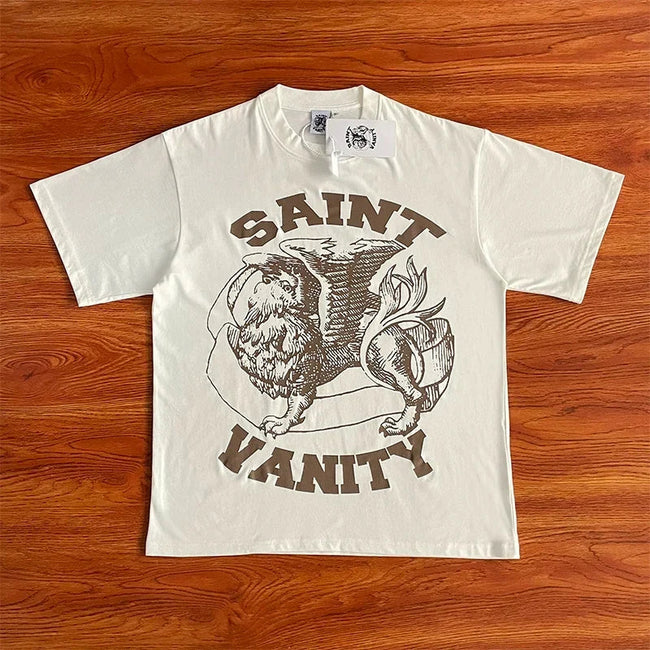 SAINT VANITY Letter Print Short Sleeve T-Shirt Hover Image