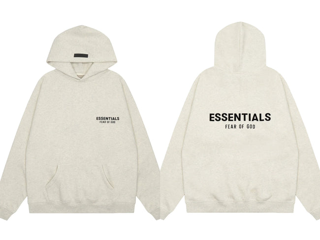 Fog Essentials Oat‑Heather Oversized Pullover Hoodie Hover Image