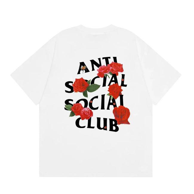 Anti Social Social Club Rose Red Logo T-Shirt - White Hover Image