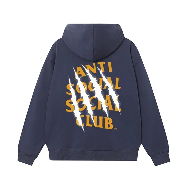 Anti Social Social Club Claw Slash Logo Hoodie - Navy Blue Hover Image