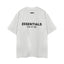 Fog Essentials Light Grey Chest Logo Print Oversized Short‑Sleeve Tee Daily Street‑Style Top