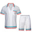 Casablanca Teal & Red Trim Resort Set - White / Teal / Red