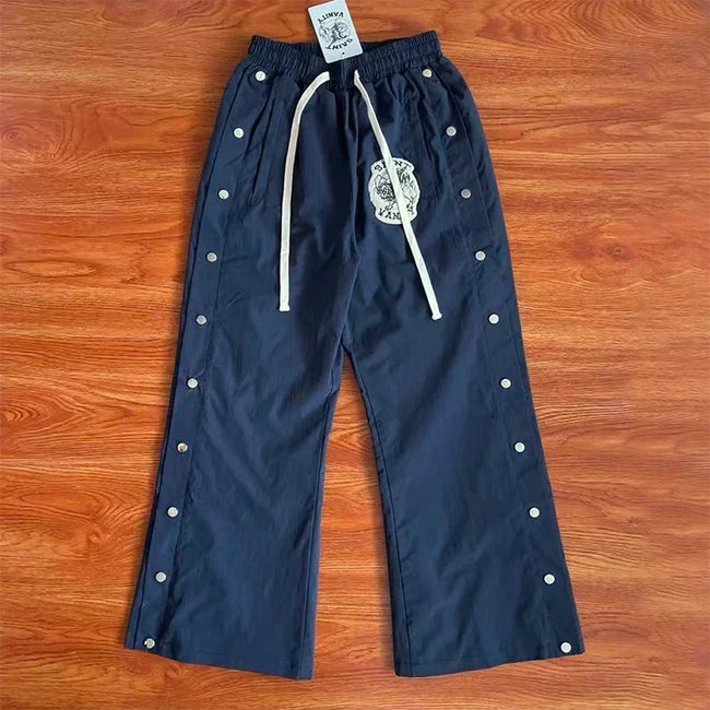 SAINT VANITY Embroidered Buckle Sports Style Casual Windbreaker Coat Pants Set Main Image