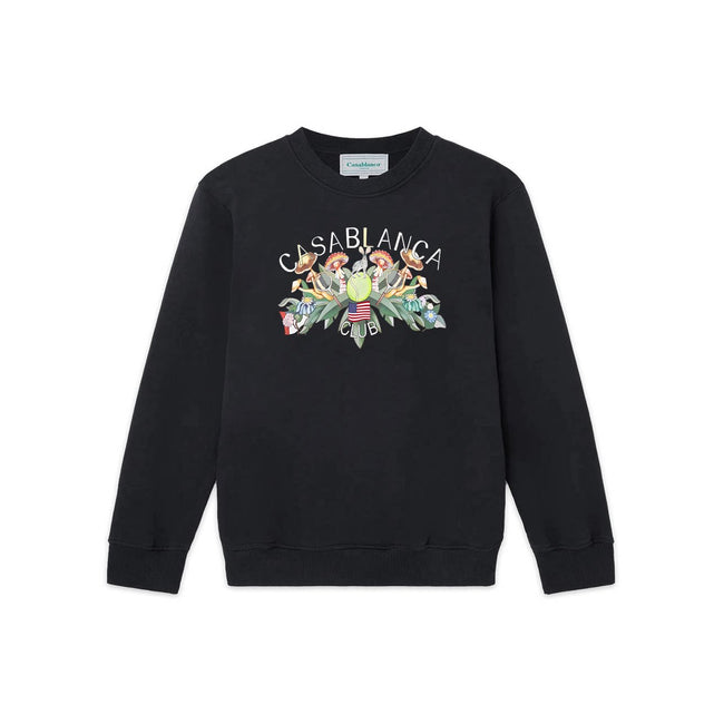 Casablanca Botanical Garden Crest Sweatshirt - Black Hover Image