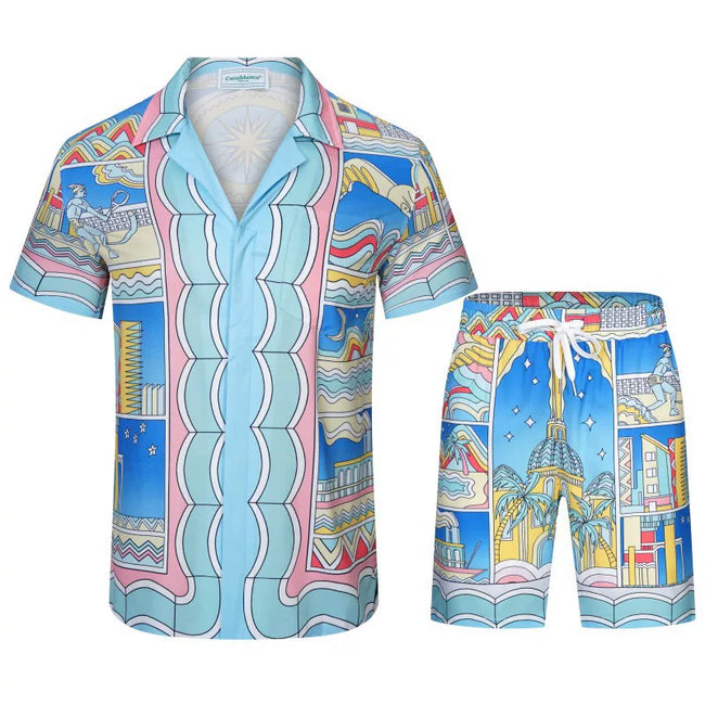 Casablanca Architecture & Coastal Resort Set - Light Blue / Pink / Multi Hover Image