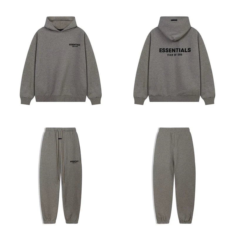 Fog Essentials Letter Print Oversized Hoodie & Sweatpants Two‑Piece Set