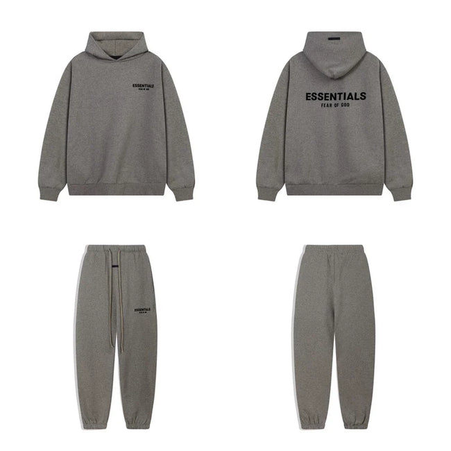 Fog Essentials Letter Print Oversized Hoodie & Sweatpants Two‑Piece Set Hover Image