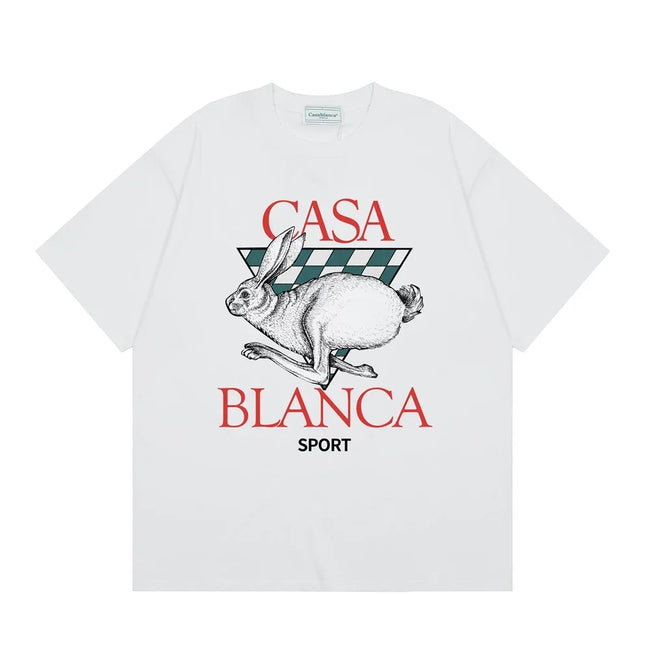 Casablanca Sport Running Rabbit T-Shirt - White Hover Image