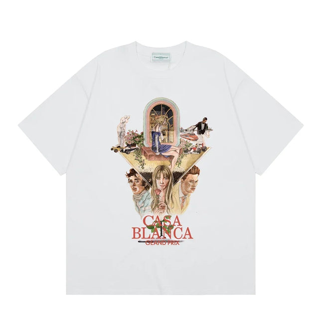Casablanca Portrait & Arch Montage T-Shirt - White Hover Image