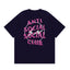 Anti Social Social Club Pink Lightning Circle Logo T-Shirt - Navy Blue