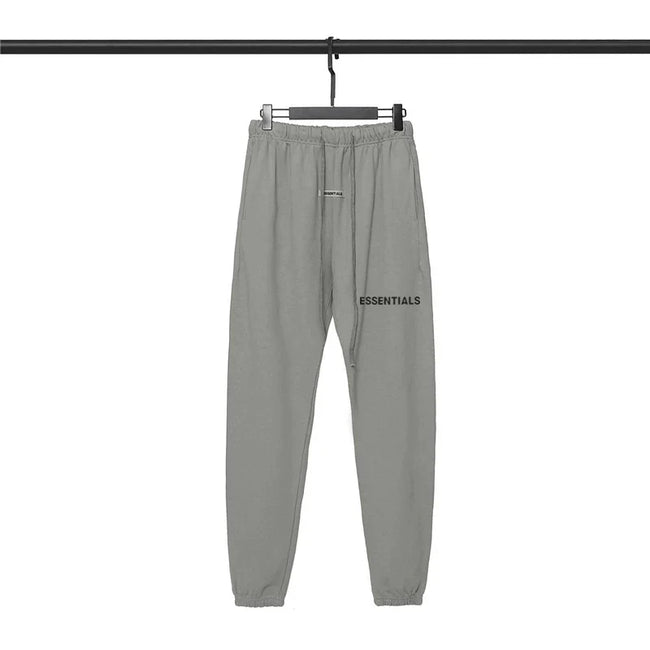 Fog Essentials Light Grey Essential Joggers – Soft Casual Fit with Tapered Cuffs Hover Image