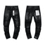 Ripped Multi‑Color Paint‑Splatter Black Slim Denim Jeans Street‑Wear Pants