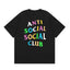 Anti Social Social Club Multi-Color Letters Logo T-Shirt - Black