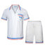 Casablanca Red & Blue Trim Resort Set - White / Red / Blue