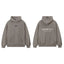Fog Essentials Dark Taupe Fleece‑Lined Oversized Pullover Hoodie Chest Logo Print