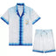 Casablanca Blue Wave Trim Set - White / Blue