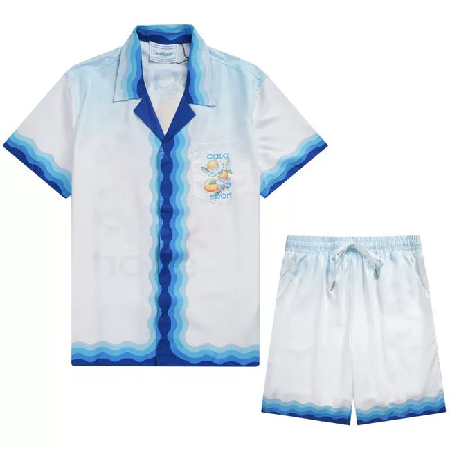 Casablanca Blue Wave Trim Set - White / Blue Hover Image