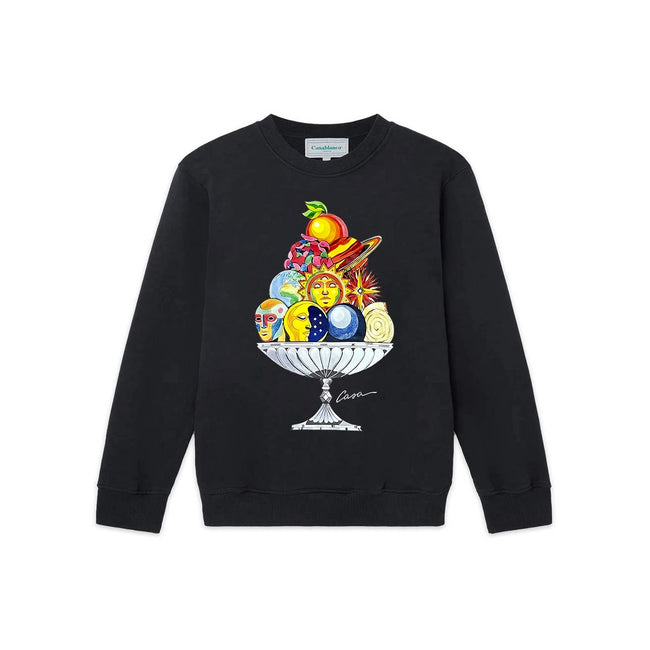 Casablanca Surrealist Fruit Bowl Graphic Sweatshirt - Black Hover Image