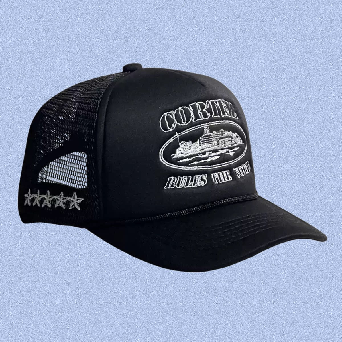 Black Classic Trucker Cap | Bold Embroidered Streetwear Hat