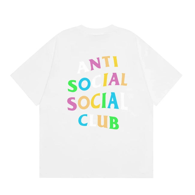 Anti Social Social Club Multi-Color Letters Logo T-Shirt - White Hover Image