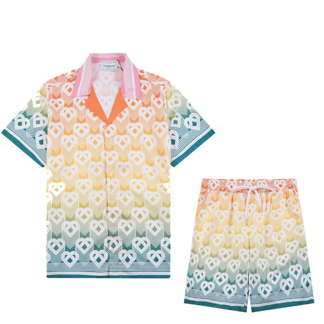 Casablanca Gradient Heart Monogram Set - Yellow / Pink / Blue Hover Image