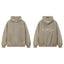 Fog Essentials Khaki Taupe Fleece‑Lined Oversized Pullover Hoodie Chest Logo Print