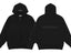Fog Essentials Black Oversized Full‑Zip Hoodie Tonal Back “ESSENTIALS” Logo