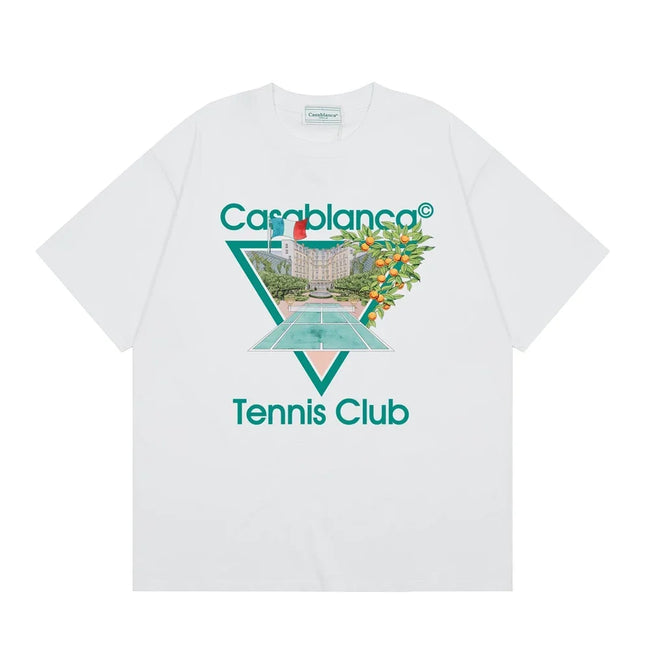 Casablanca Tennis Club Orange Tree Graphic T-Shirt - White Hover Image
