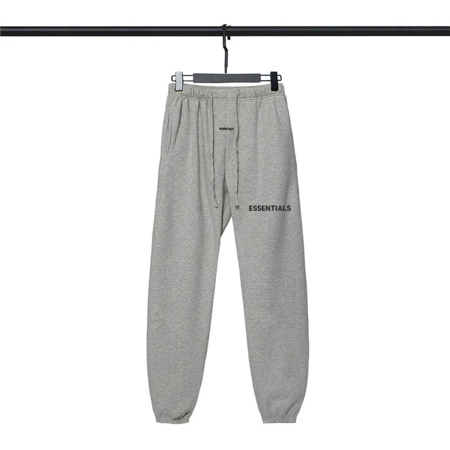 Fog Essentials Heather Grey Classic Sweat Joggers – Relaxed Everyday Streetwear Fit Hover Image