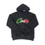Corteiz “C-Logo” Black Hoodie — Colorful Star Graphic on Oversized Streetwear Pullover
