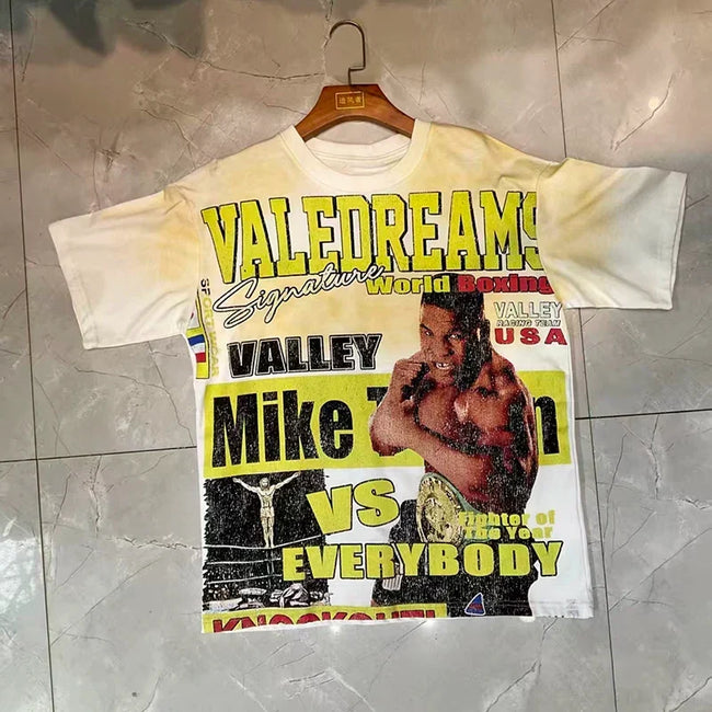 Valleydream Cream Valleydream Mike Tyson Vs Everybody Vintage Graphic Tee Hover Image