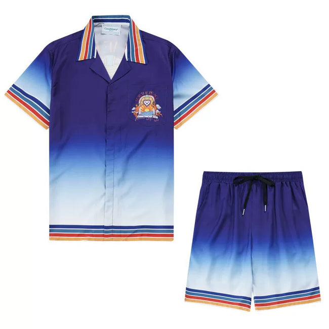 Casablanca Gradient Blue Bear Graphic Set - Royal Blue / White Hover Image