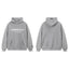 Fog Essentials Heather Grey Fleece‑Lined Oversized Pullover Hoodie White & Red Chest Logo