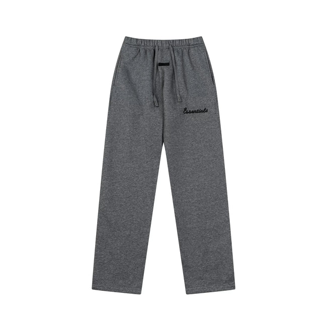 Fog Essentials Dark Heather Grey Relaxed Straight‑Leg Casual Street Sweatpants Hover Image