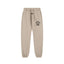 Fog Essentials Beige Tapered Jogger Sweatpants Drawstring Waist Small Side Logo Street Trousers