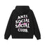 Anti Social Social Club Pink Circle Logo Hoodie - Black/White