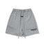 Fog Essentials Heather Grey Elastic Drawstring Black Logo Print Hip‑Hop Casual Street Shorts