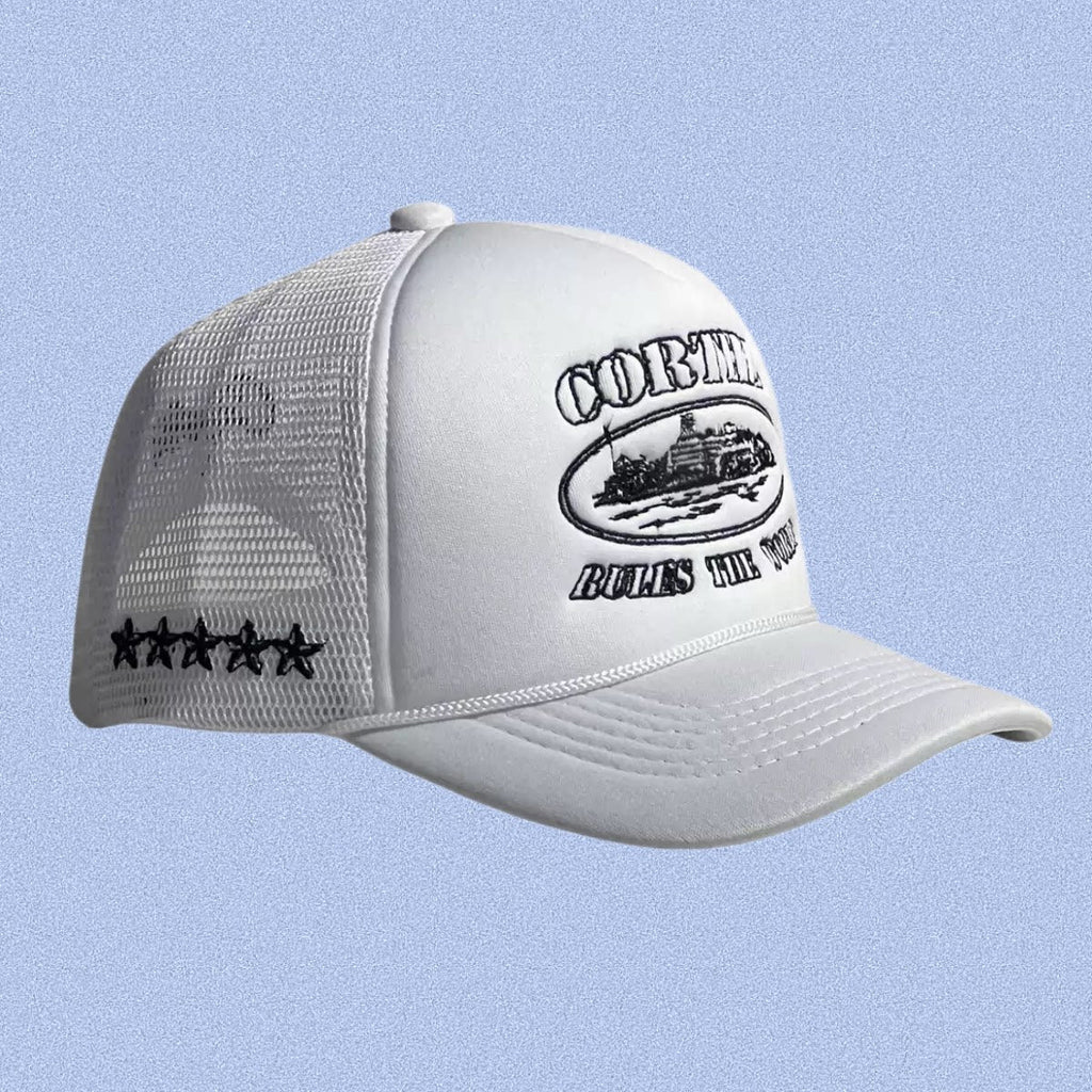 White Minimal Trucker Cap | Premium Embroidered Streetwear Hat
