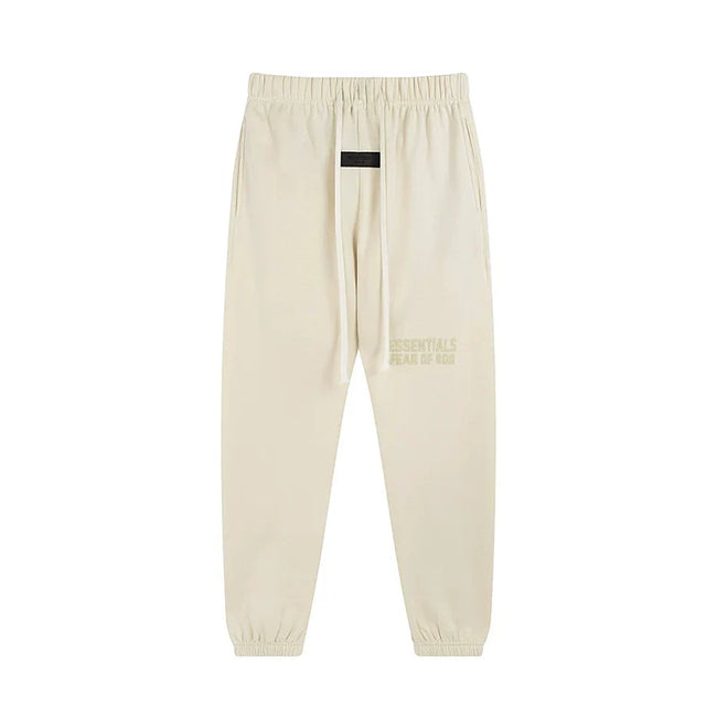 Fog Essentials Cream Relaxed Jogger Pants – Clean Streetwear Fit Hover Image