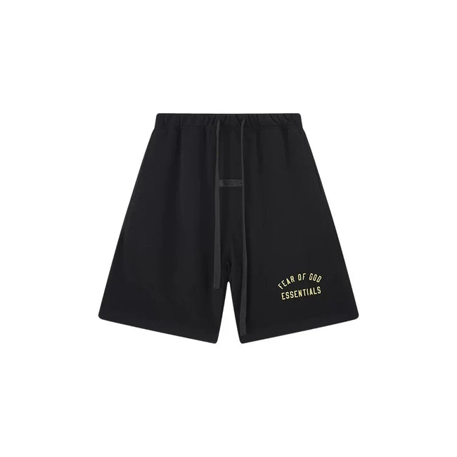 Fog Essentials Black Essential Shorts – Relaxed Fit & Minimal Signature Detail Hover Image