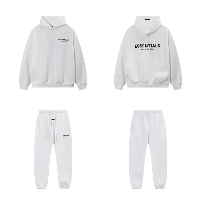 Fog Essentials Letter Print Oversized Hoodie & Sweatpants Two‑Piece Set Hover Image