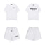 Fog Essentials Letter Print Oversized T‑Shirt And Elastic Waist Shorts 2‑Piece Streetwear Tracksuit
