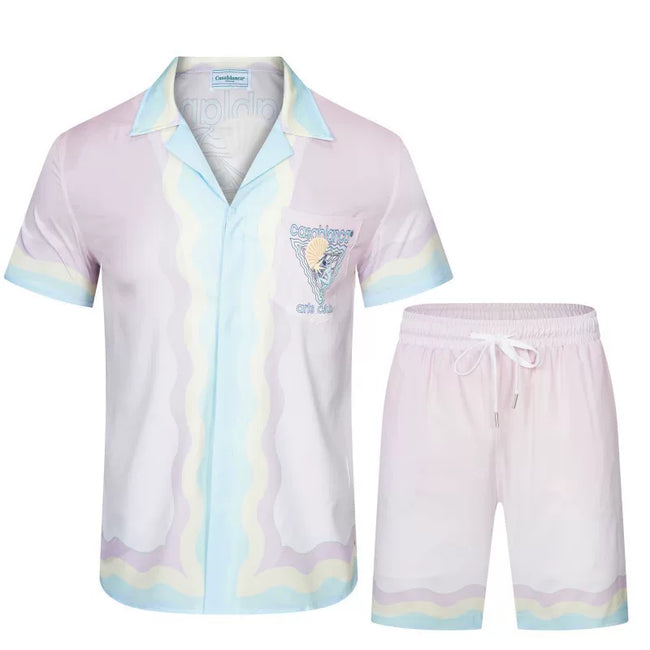 Casablanca Pastel Watercolor Wave Set - Pastel Multi / White Hover Image