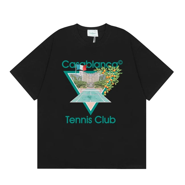Casablanca Tennis Club Orange Tree Graphic T-Shirt - Black Hover Image