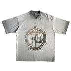 SAINT VANITY Artistic Thorns Art Thorn Pattern Wash Water Casual Short Sleeve T-shirt