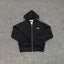 Black Zip-Up Hoodie | Minimalist Streetwear Hoodie with Small Logo Detail