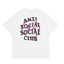 Anti Social Social Club Pink Circle Logo T-Shirt - White