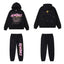 SP5DER Web Graphic Pullover Hoodie and Sweatpants Matching Set - Black / Pink